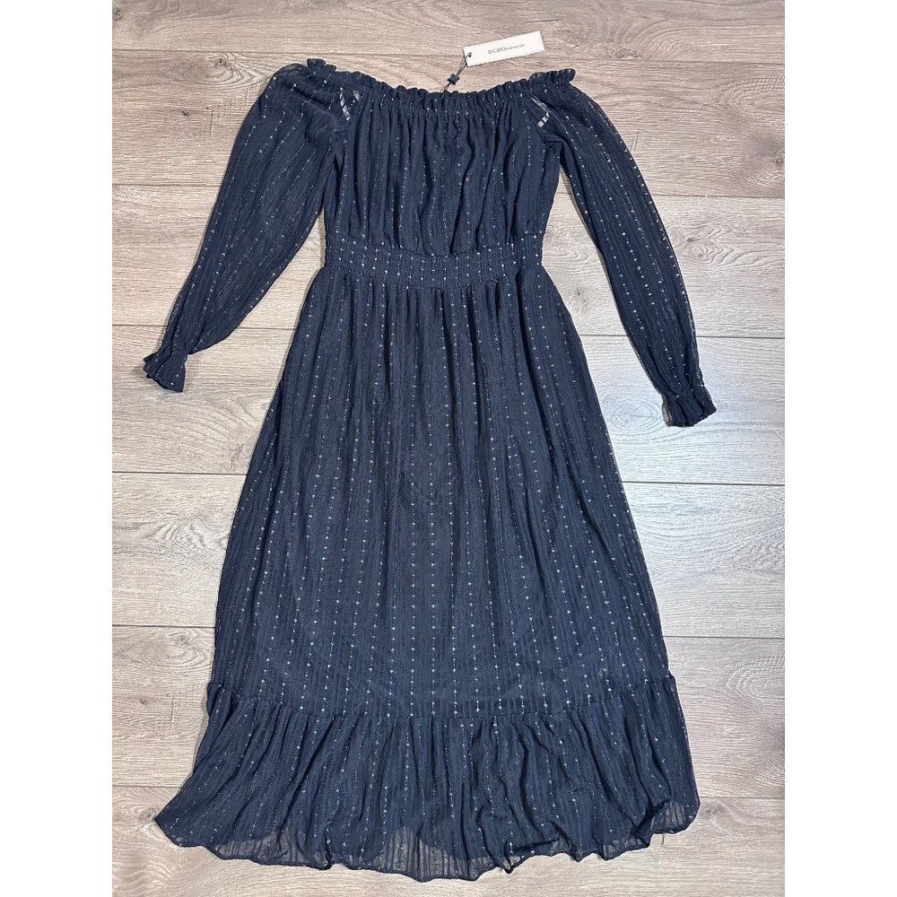 BCBGeneration BLACK Off The Shoulder  NWT COCKTAIL PARTY DRESS 4 - Picture 5 of 12